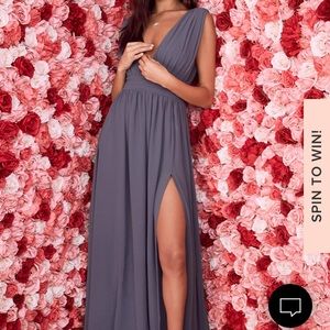 Lulus Blue Maxi Dress -wedding/bridesmaid worthy!